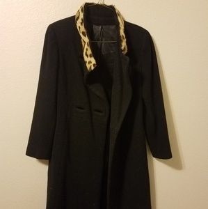 !!REAL!! Ocelot Fur Wool long coat